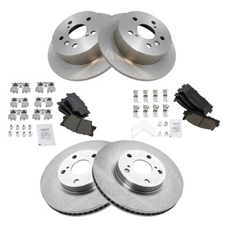 TRQ® - Front and Rear Disc Brake Kit with Ceramic Pads
