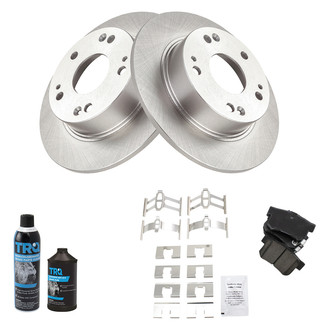 TRQ® - Rear Disc Brake Kit with Semi-Metallic Pads