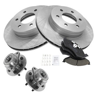 TRQ® - Disc Brake Kit with Ceramic Pads and Hub Assemblies