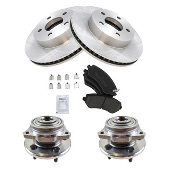 TRQ® - Disc Brake Kit with Ceramic Pads and Hub Assemblies