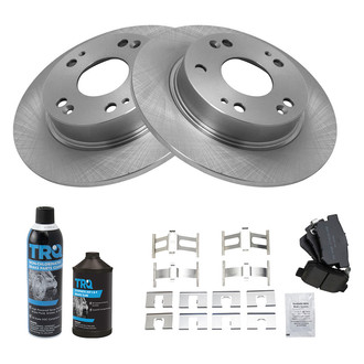 TRQ® - Rear Disc Brake Kit with Semi-Metallic Pads