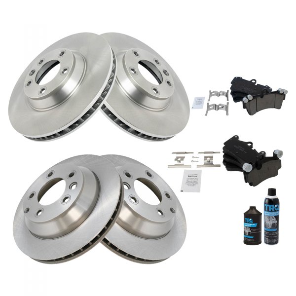 TRQ® - Front and Rear Disc Brake Kit with Ceramic Pads