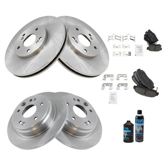 TRQ® - Front and Rear Disc Brake Kit with Ceramic Pads