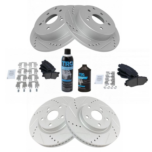 TRQ® - Performance Semi-Metallic Front and Rear Brake Kit