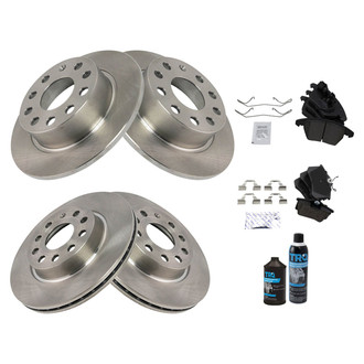 TRQ® - Front and Rear Disc Brake Kit with Ceramic Pads