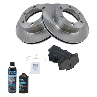 TRQ® - Front Disc Brake Kit with Semi-Metallic Pads