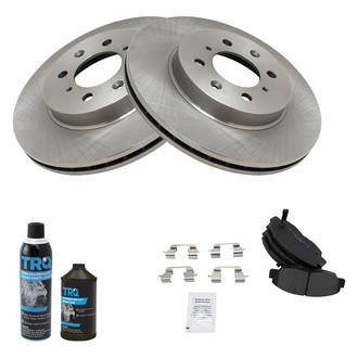 TRQ® - Front Disc Brake Kit with Semi-Metallic Pads