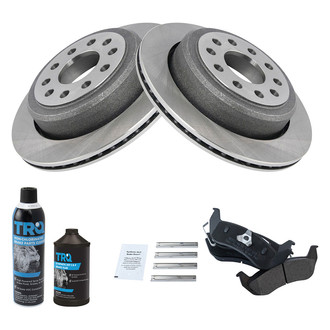 TRQ® - Rear Disc Brake Kit with Semi-Metallic Pads