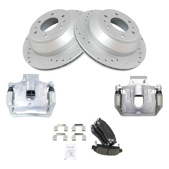 TRQ® - Performance Ceramic Rear Brake Kit with Calipers