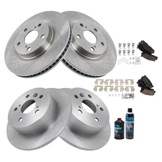TRQ® - Front and Rear Disc Brake Kit with Ceramic Pads