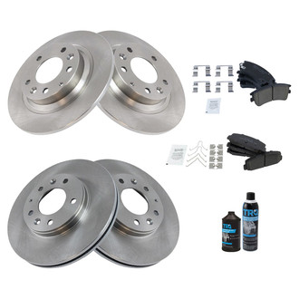 TRQ® - Front and Rear Disc Brake Kit with Ceramic Pads
