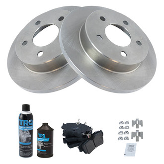 TRQ® - Rear Disc Brake Kit with Semi-Metallic Pads