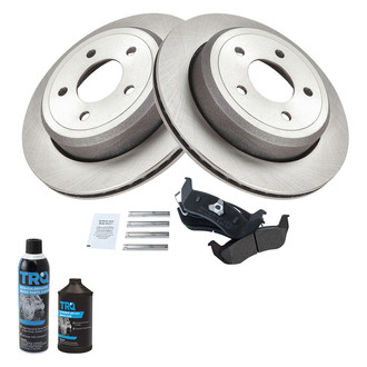 TRQ® - Rear Disc Brake Kit with Semi-Metallic Pads