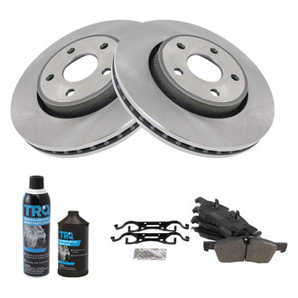 TRQ® - Front Disc Brake Kit with Semi-Metallic Pads