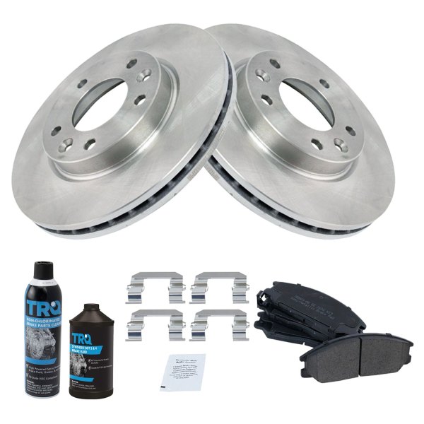 TRQ® - Front Disc Brake Kit with Semi-Metallic Pads