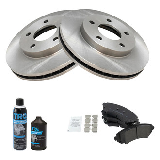 TRQ® - Front Disc Brake Kit with Semi-Metallic Pads