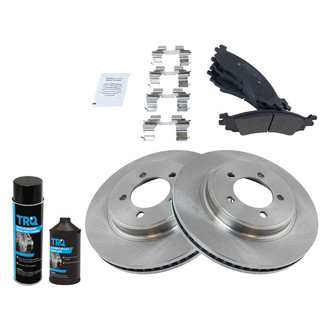 TRQ® - Front Disc Brake Kit with Semi-Metallic Pads