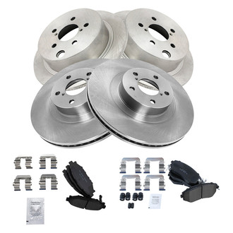 TRQ® - Front and Rear Disc Brake Kit with Ceramic Pads