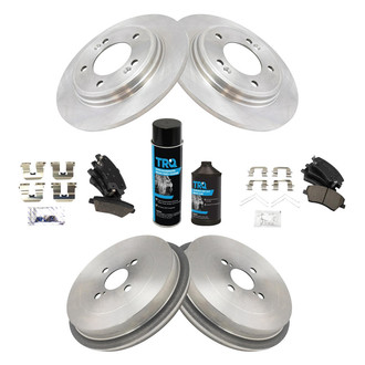 TRQ® - Front and Rear Disc Brake Kit with Ceramic Pads
