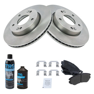 TRQ® - Front Disc Brake Kit with Semi-Metallic Pads