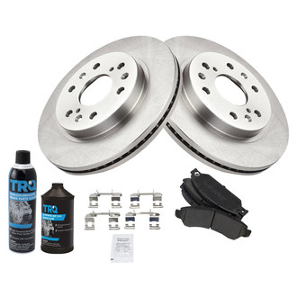 TRQ® - Front Disc Brake Kit with Semi-Metallic Pads