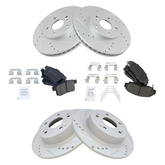 TRQ® - Performance Ceramic Front and Rear Brake Kit