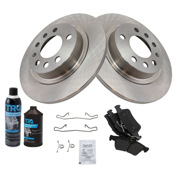 TRQ® - Rear Disc Brake Kit with Semi-Metallic Pads