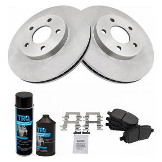TRQ® - Front Disc Brake Kit with Semi-Metallic Pads