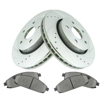 TRQ® - Performance Semi-Metallic Front Brake Kit