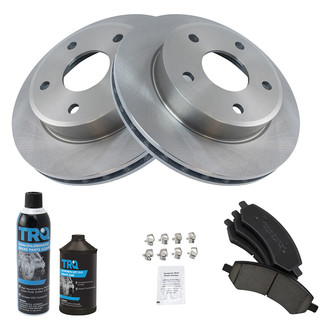TRQ® - Front Disc Brake Kit with Semi-Metallic Pads