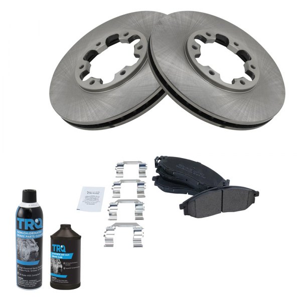 TRQ® - Front Disc Brake Kit with Semi-Metallic Pads