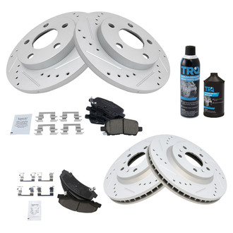 TRQ® - Performance Ceramic Front and Rear Brake Kit