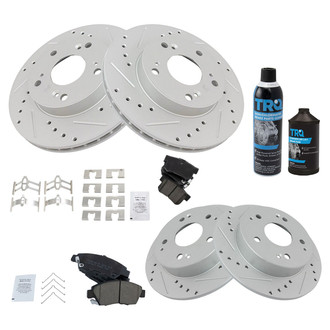 TRQ® - Performance Ceramic Front and Rear Brake Kit