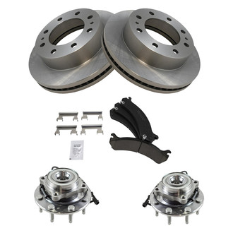 TRQ® - Disc Brake Kit with Ceramic Pads and Hub Assemblies