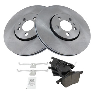 TRQ® - Front Disc Brake Kit with Semi-Metallic Pads