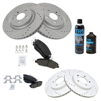 TRQ® - Performance Ceramic Front and Rear Brake Kit