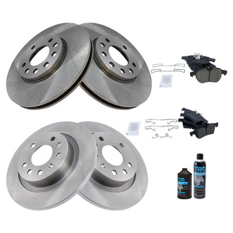 TRQ® - Front and Rear Disc Brake Kit with Ceramic Pads