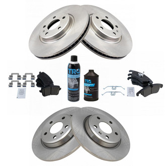 TRQ® - Front and Rear Disc Brake Kit with Ceramic Pads