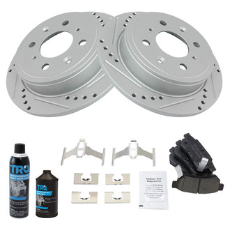 TRQ® - Performance Ceramic Rear Brake Kit