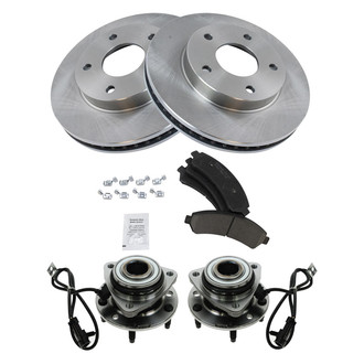 TRQ® - Disc Brake Kit with Ceramic Pads and Hub Assemblies
