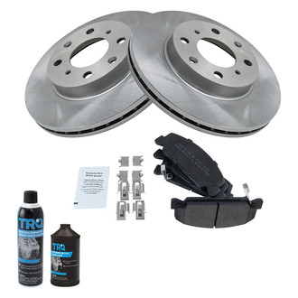 TRQ® - Front Disc Brake Kit with Semi-Metallic Pads