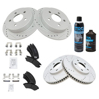TRQ® - Performance Semi-Metallic Front and Rear Brake Kit