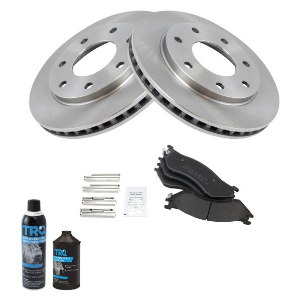 TRQ® - Front Disc Brake Kit with Semi-Metallic Pads