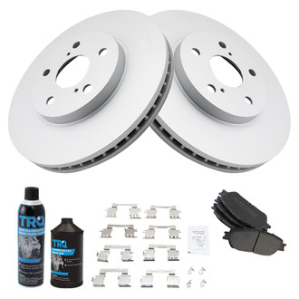 TRQ® - Front Disc Brake Kit with Semi-Metallic Pads