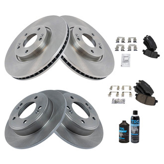 TRQ® - Front and Rear Disc Brake Kit with Ceramic Pads