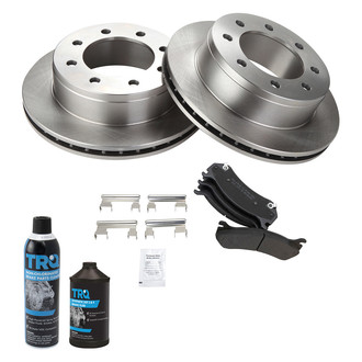 TRQ® - Rear Disc Brake Kit with Semi-Metallic Pads