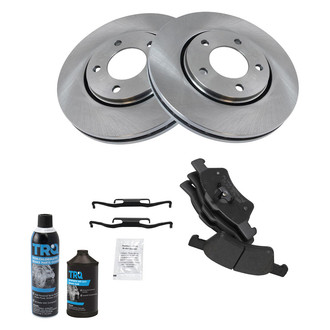 TRQ® - Front Disc Brake Kit with Semi-Metallic Pads