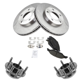 TRQ® - Disc Brake Kit with Ceramic Pads and Hub Assemblies