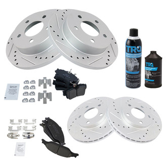 TRQ® - Performance Ceramic Front and Rear Brake Kit