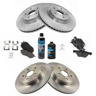 TRQ® - Front and Rear Disc Brake Kit with Ceramic Pads